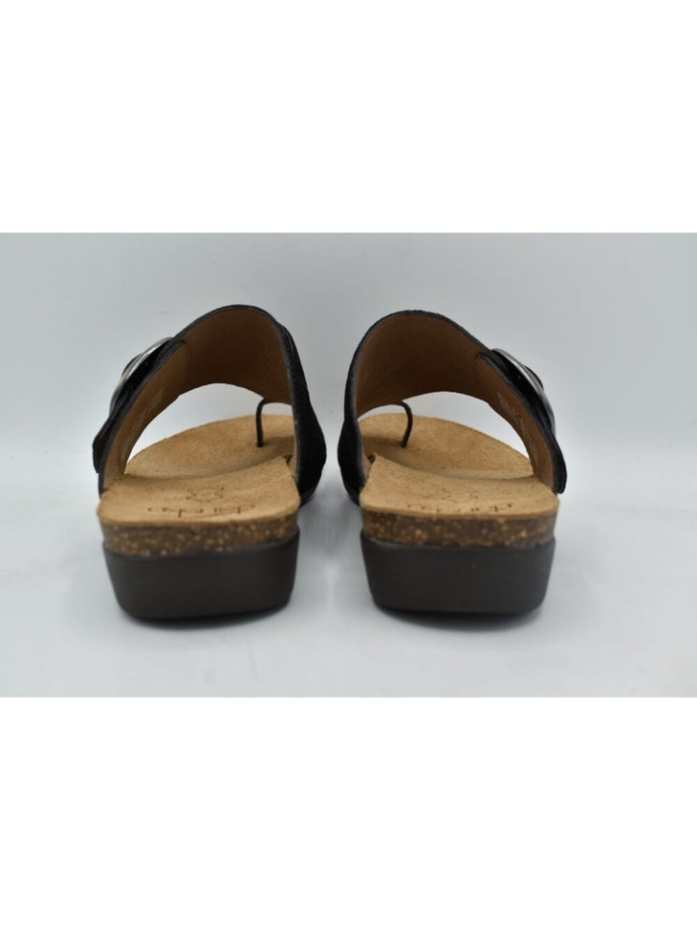 Dansko Womens EU Size 37 Rylee Black Suede Buckle Toe Loop Sandals Shoes - Picture 5 of 11